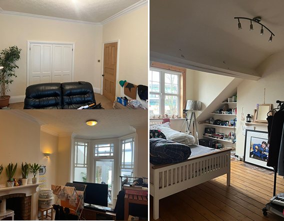 Full home refresh before and after, Leicester